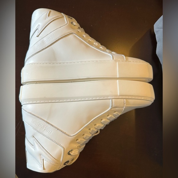 NIB Zadig & Voltaire HIGH FLASH CHUNKY SMOOTH Platform High-top 39 US 8 White - Picture 7 of 14